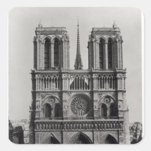 Sticker Carré Façade Notre-Dame, Paris, fin 19e siècle