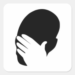 Sticker Carré Facepalm