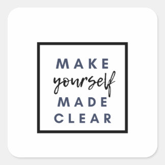 Sticker Carré faire clairement savoir
