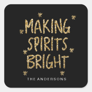 Sticker Carré FAIRE DES ESPRITS BRIGHT parties scintillant autoc