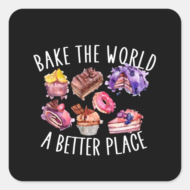 Sticker Carré faire du monde un meilleur endroit (Devant)