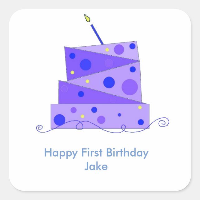 Sticker Carré Faire un gâteau d'anniversaire (Devant)