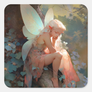 Sticker Carré Fairy Girl'Imaginaire Art