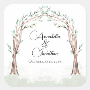 Sticker Carré Fairytale Entrée du Mariage forestier