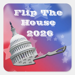 Sticker Carré Faisons voter la Chambre en bleu 2026