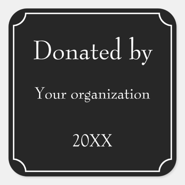 Sticker Carré Fait don par modèle (Devant)
