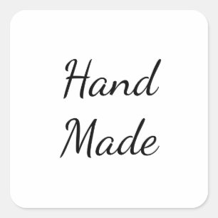 Sticker Carré Fait main simple Curseur