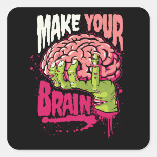 Sticker Carré Faites votre cerveau