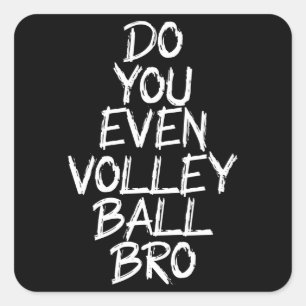 Sticker Carré faites-vous même du volley-ball brun