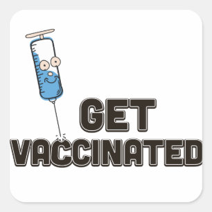 Sticker Carré Faites-vous vacciner