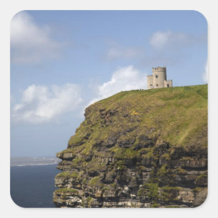Sticker Carré Falaises panoramiques de Moher et tour d'O'Brien.