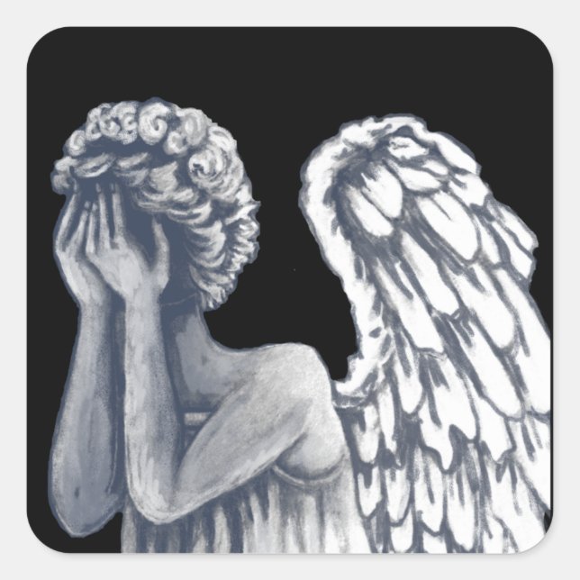 Sticker Carré Fallen, Angel Art Produits (Devant)