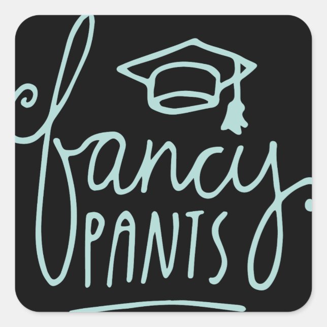 Sticker Carré Fancy Pants Funny Grad (Devant)