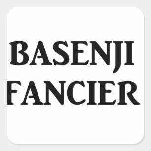 Sticker Carré fantaisiste de basenji