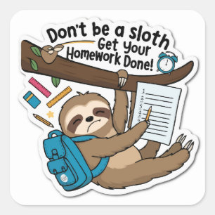 Sticker Carré Fantastique Motivation À La Maison Retour À L'Écol