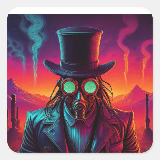 Sticker Carré Fantasy : le maire de Toxic City