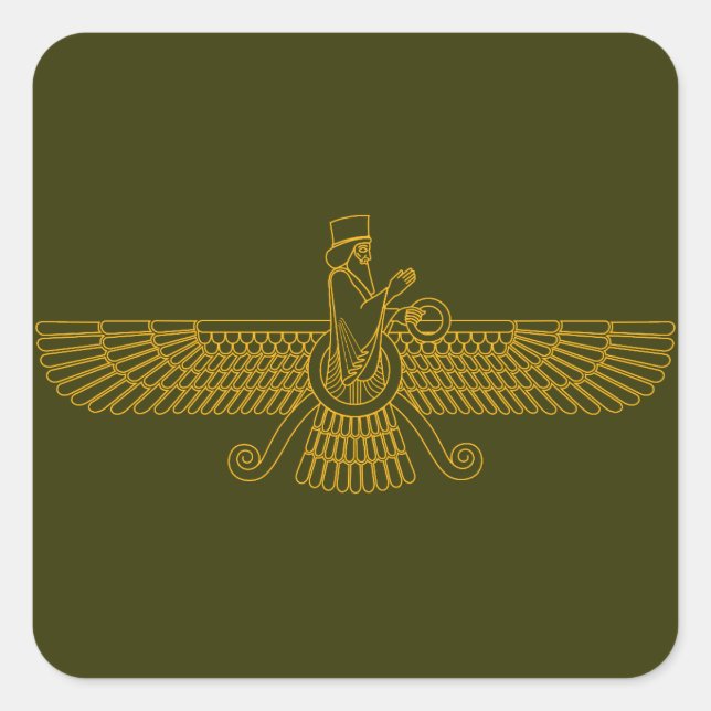 Sticker Carré Faravahar (Devant)