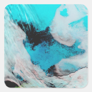 Sticker Carré Fausse vue couleur de Polynya (eau libre)