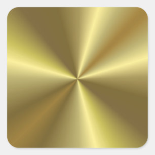 Sticker Carré Faux Gold Metallic Look Blank Modèle tendance