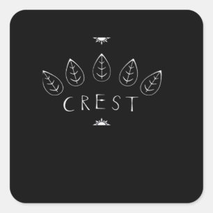 Sticker Carré (Faux Groupe) Classique Cottagecore