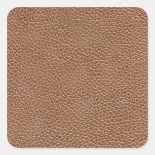 Sticker Carré Faux leather natural brown