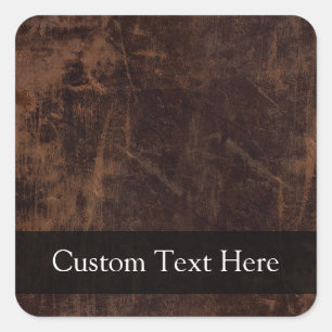 Sticker Carré Faux Vintage en cuir