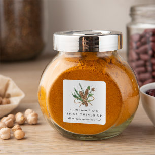 Sticker Carré Favori d'épices pour douche de mariée ou mariage