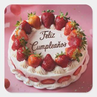 Sticker Carré Feliz Cumpleaños