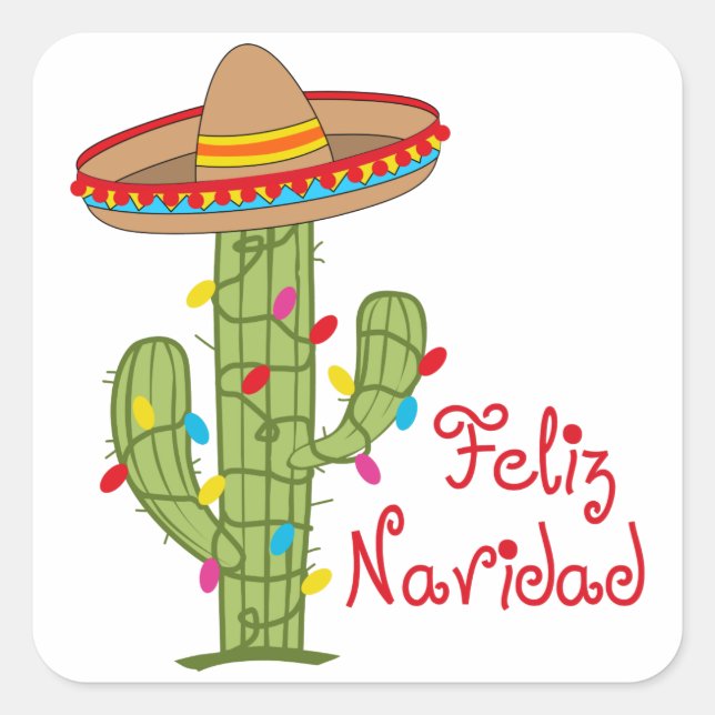 Sticker Carré Feliz Navidad (Devant)