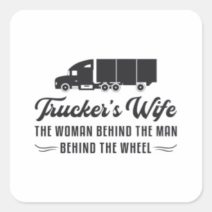 Sticker Carré Femme de camionnette Femme de camionneur La Femme 