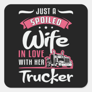 Sticker Carré Femme De Camionneurs Juste Une Femme Maltraitée Co
