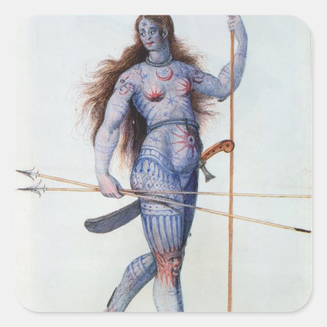 Sticker Carré Femme Pictish (Devant)
