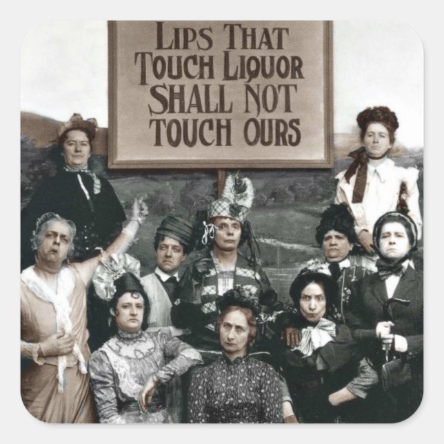 Sticker Carré Femmes d'interdiction (Devant)