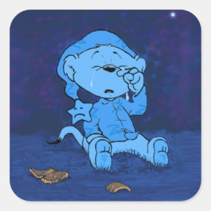 Sticker Carré Ferald Feeling bleu