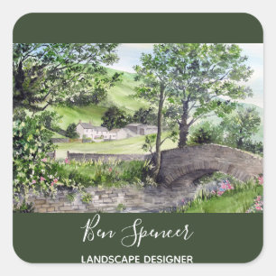 Sticker Carré Ferme près de Thirlmere, Lake District, Angleterre