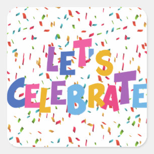 Sticker Carré Fête