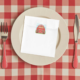 Sticker Carré Fête d'anniversaire de Little Red Barn Farm