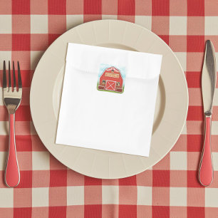 Sticker Carré Fête d'anniversaire de Little Red Barn Farm