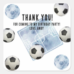 Sticker Carré Fête d'anniversaire de première année de football