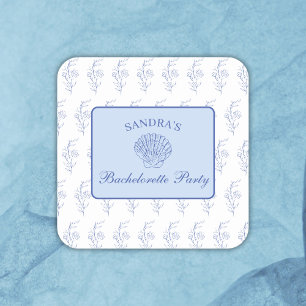 Sticker Carré Fête de Bachelorette de Grand-Mère Côtière sur la 