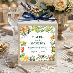 Sticker Carré Fête de fiançailles chic citrine italienne