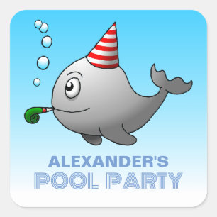 Sticker Carré Fête de la piscine