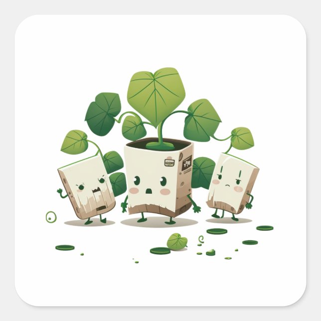 Sticker Carré Fête de la Saint Patrick (Devant)