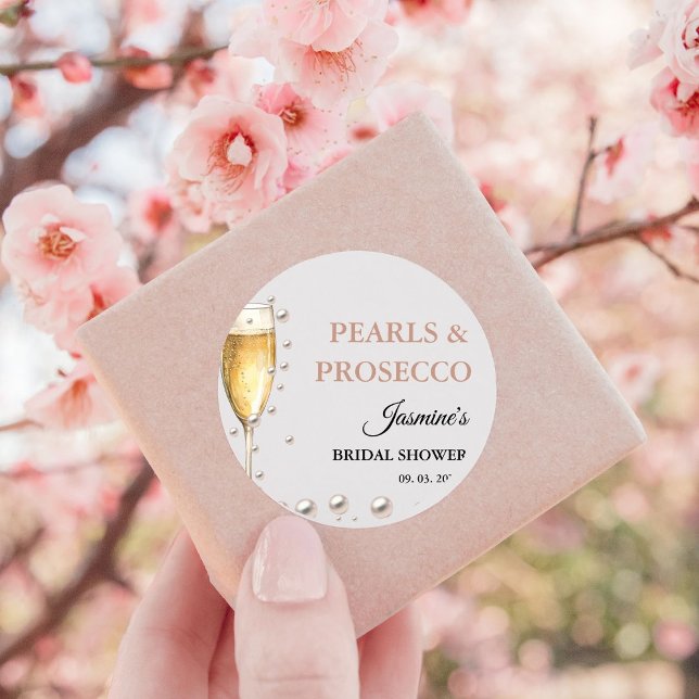 Sticker Carré Fête de mariage avec perles et prosecco (Créateur téléchargé)