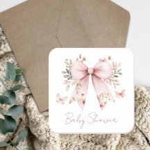 Fête de Naissance Fille Ruban Floral Rose Élégant