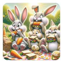 Fête de pique-nique des lapins