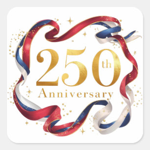 Sticker Carré Fête des 250 ans de l'Amérique