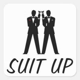 Sticker Carré Fête des Groomsmen