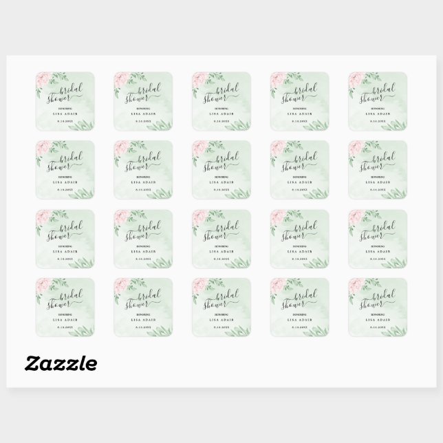 Sticker Carré Fête des mariées de feuillage rose Eucalyptus (Feuille)