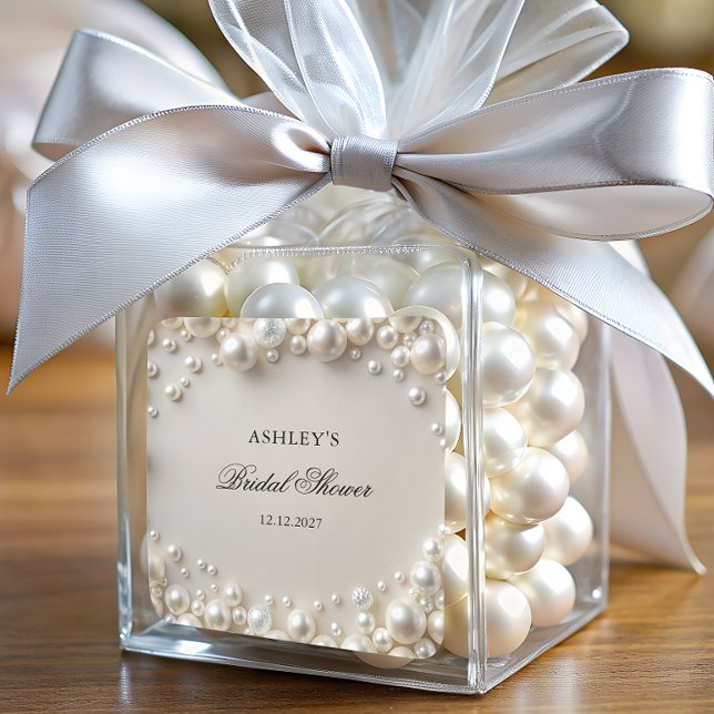 Sticker Carré Fête des mariées perles (Créateur téléchargé)